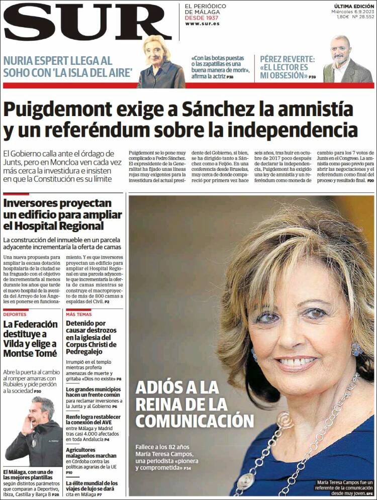 Portada de Diario el Sur (Espa&ntilde;a)