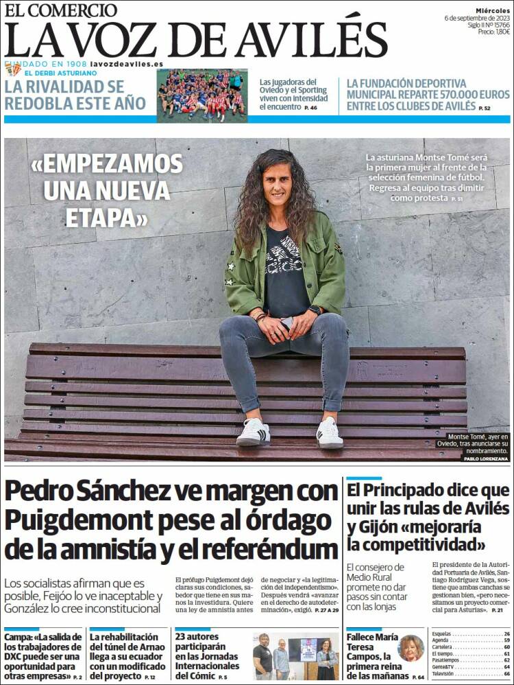 Portada de El Comercio - Avilés (España)