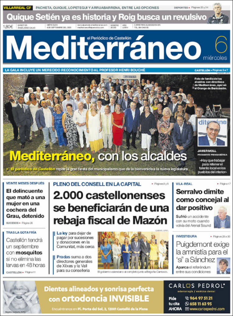 Portada de El Periódico Mediterraneo (España)