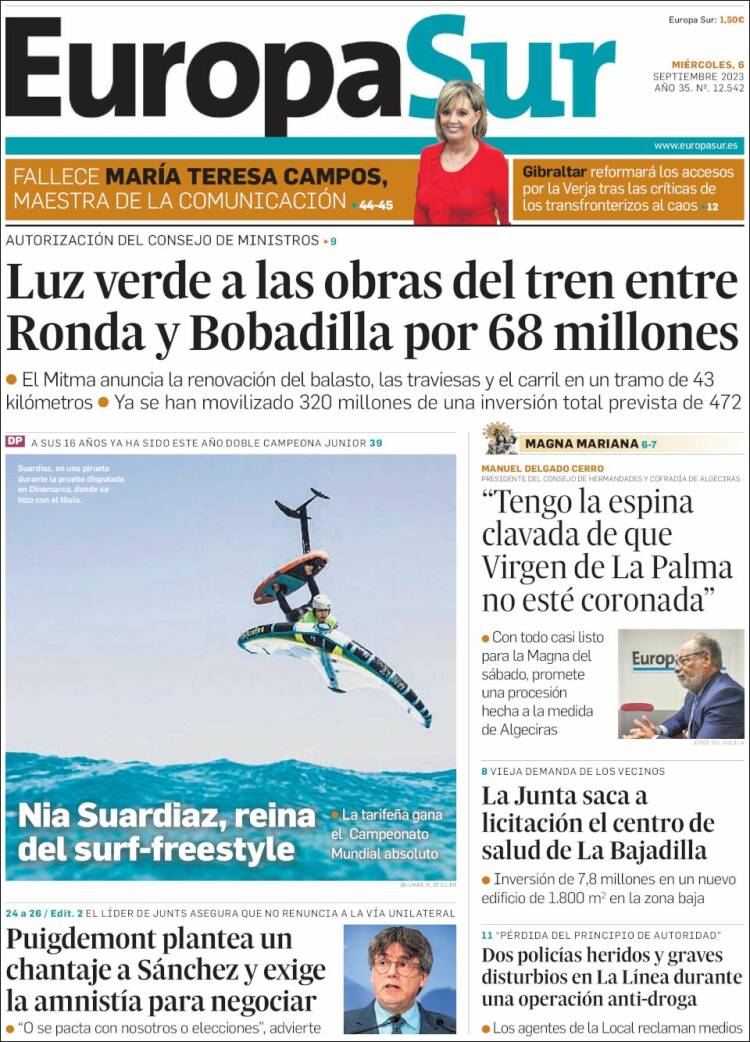 Portada de Europa Sur (Espa&ntilde;a)