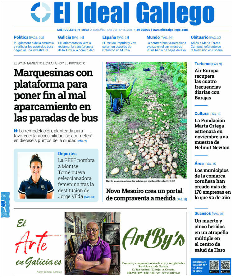 Portada de El Ideal Gallego (España)