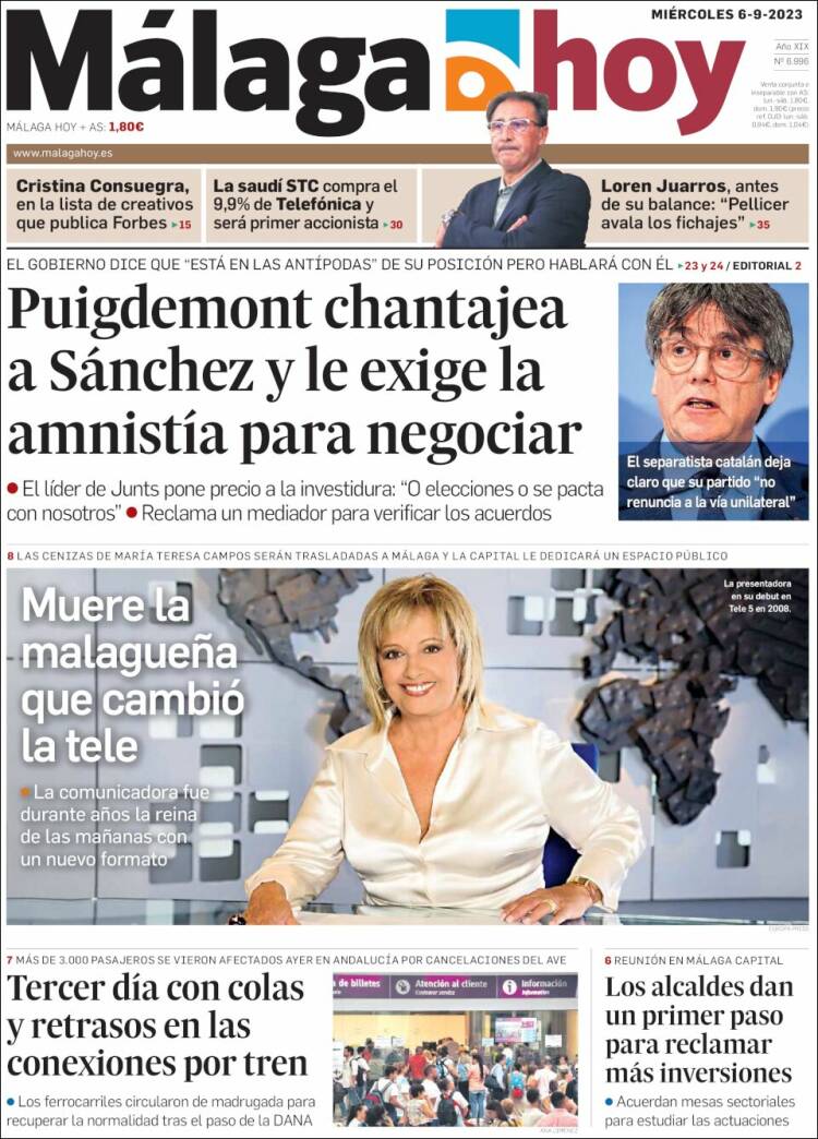 Portada de Málaga Hoy (Espa&ntilde;a)