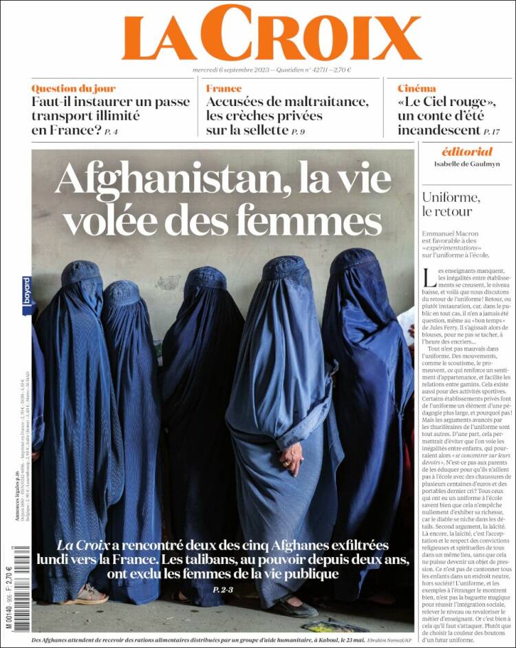 Portada de La Croix (Francia)