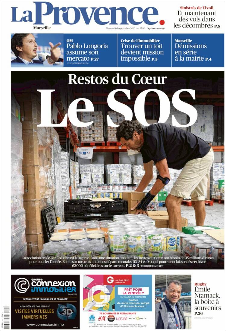 Portada de La Provence (Francia)