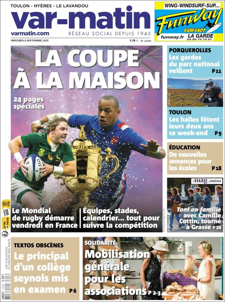 Portada de Var-Matin (Francia)