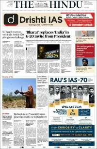 Portada de The Hindu (India)