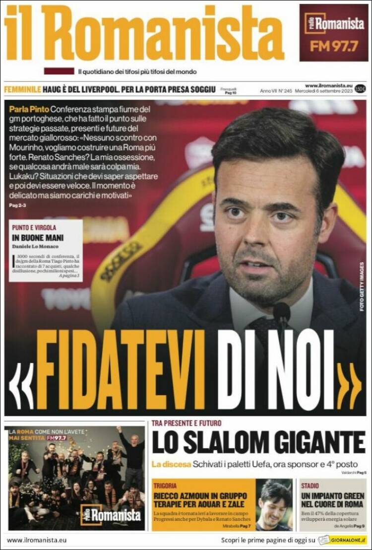 Portada de Romanista (Italia)