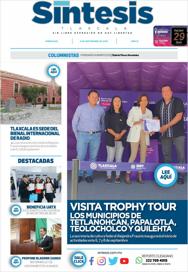 Portada de Síntesis de Tlaxcala (M&eacute;xico)