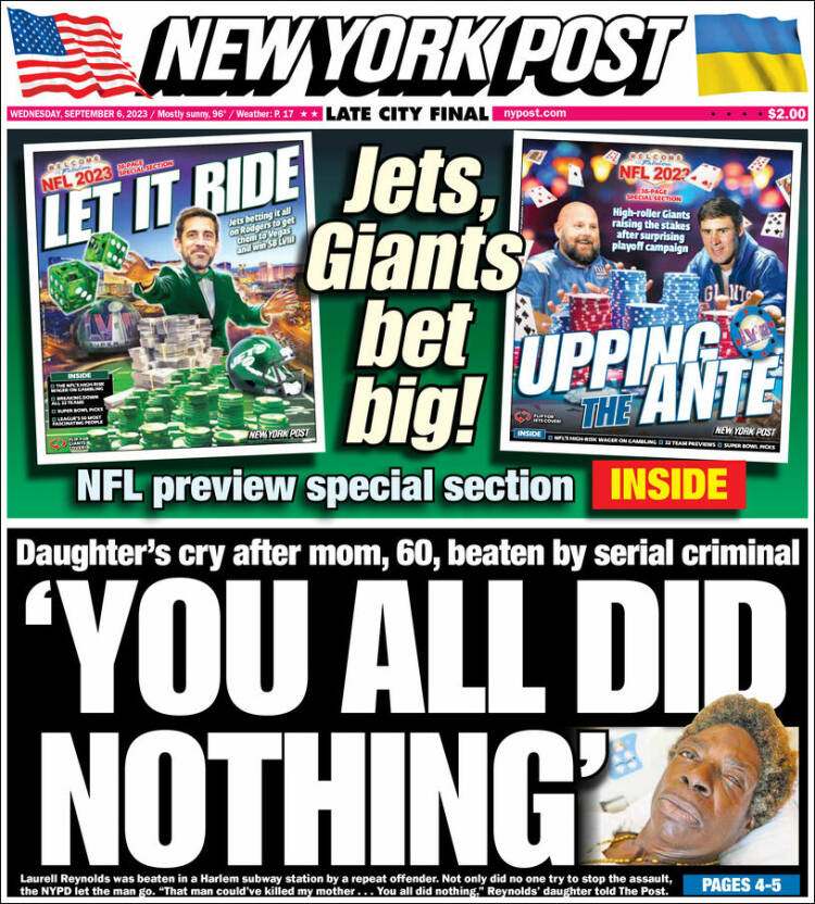 Portada de New York Post (USA)
