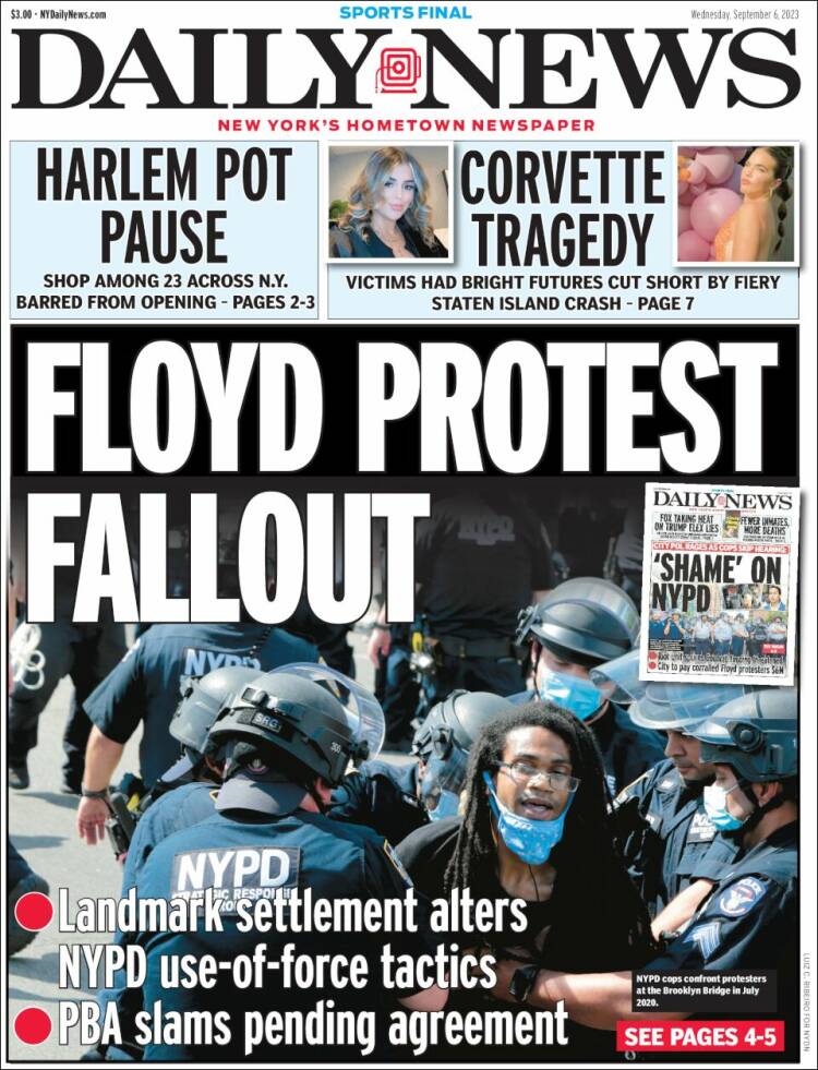 Portada de Daily News - New York (USA)