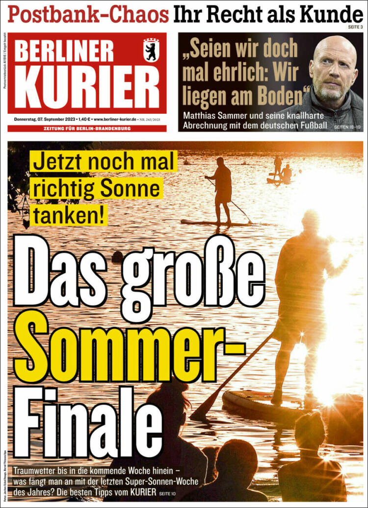 Portada de Berliner Kurier - Startseite BK (Alemania)