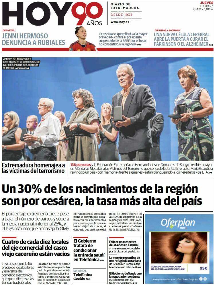 Portada de Hoy - Badajoz (España)