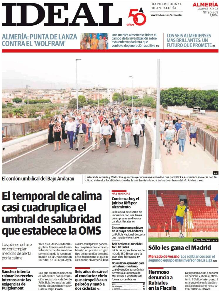 Portada de Ideal Almeria (España)