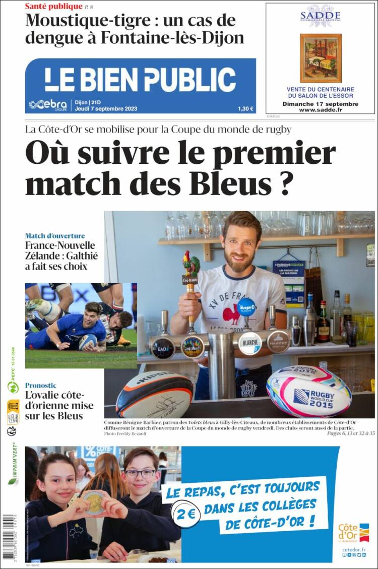 Portada de Le Bien Public (Francia)