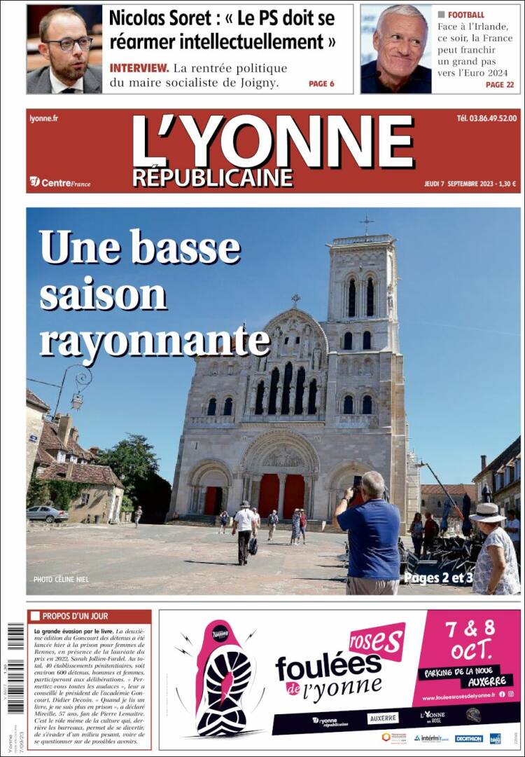 Portada de L'Yonne-Républicaine (Francia)