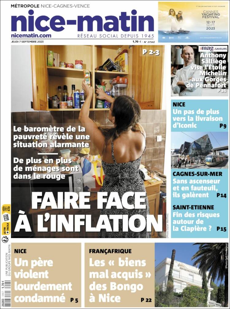 Portada de Nice-Matin (Francia)
