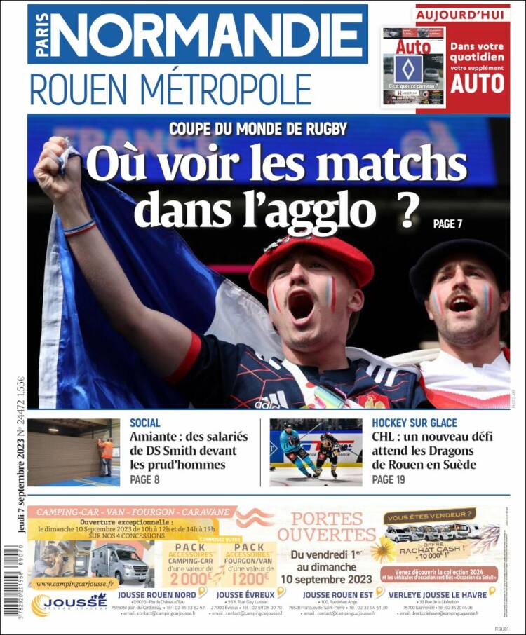 Portada de Paris Normandie (Francia)