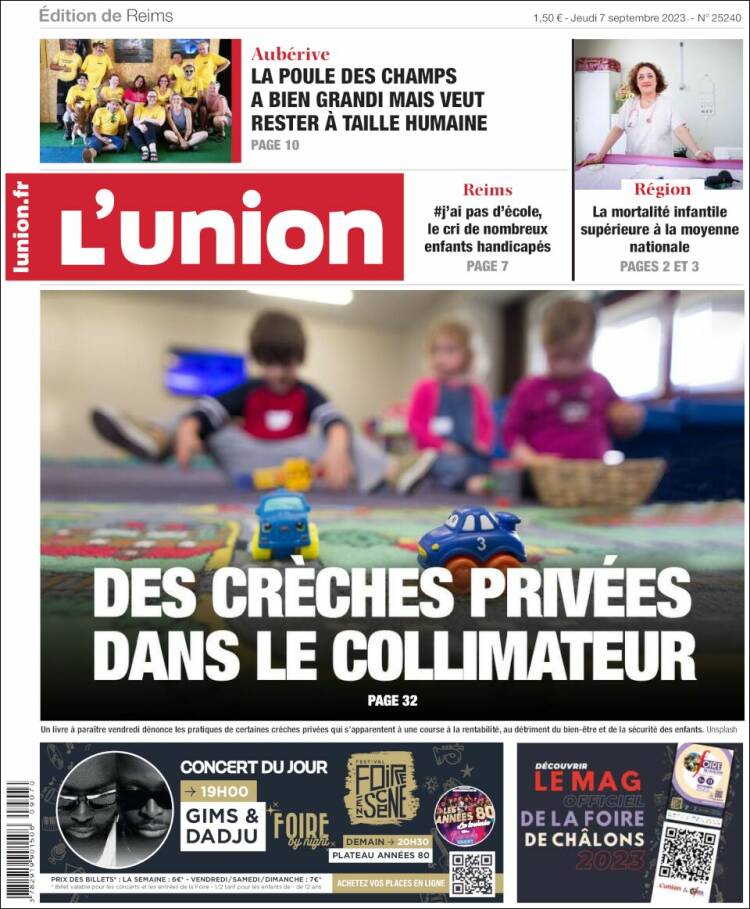 Portada de L'Union (Francia)