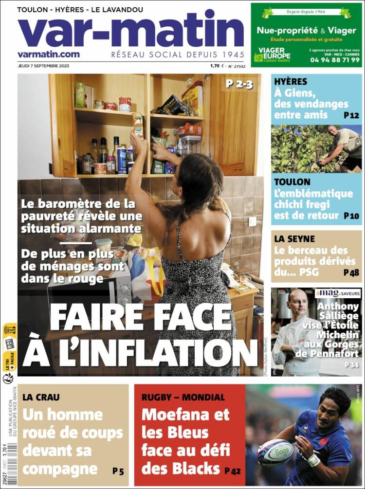 Portada de Var-Matin (Francia)
