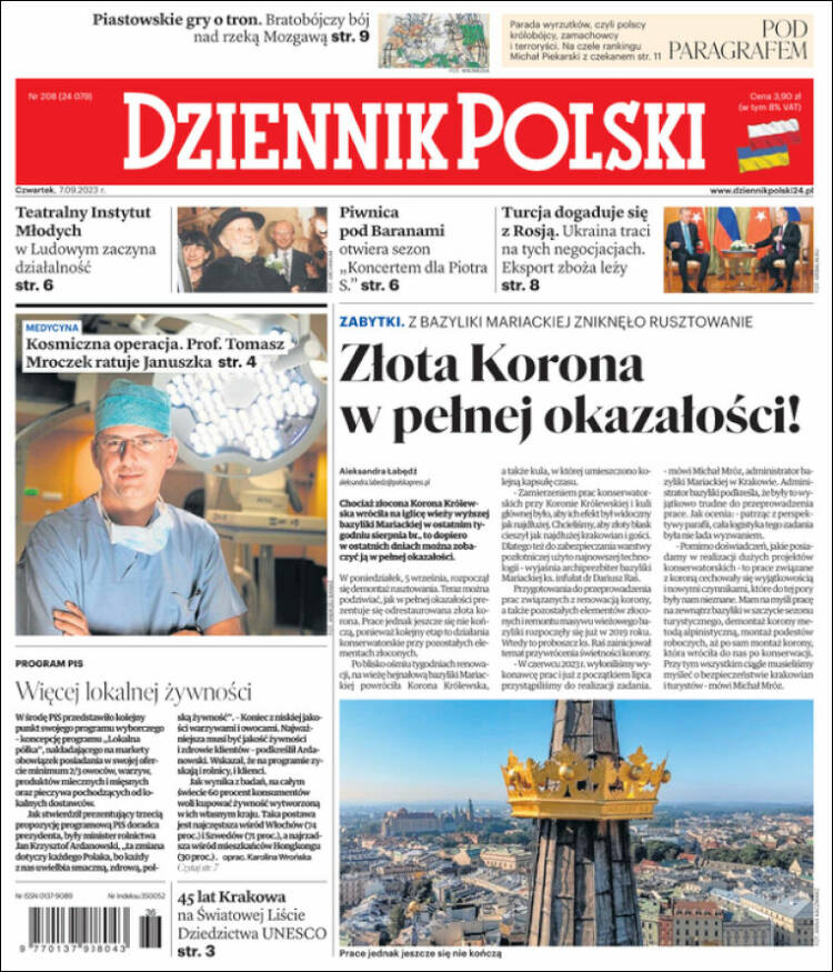 Portada de Dziennik (Polonia)