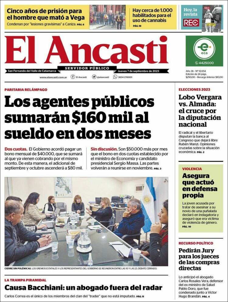 Portada de El Ancasti (Argentina)