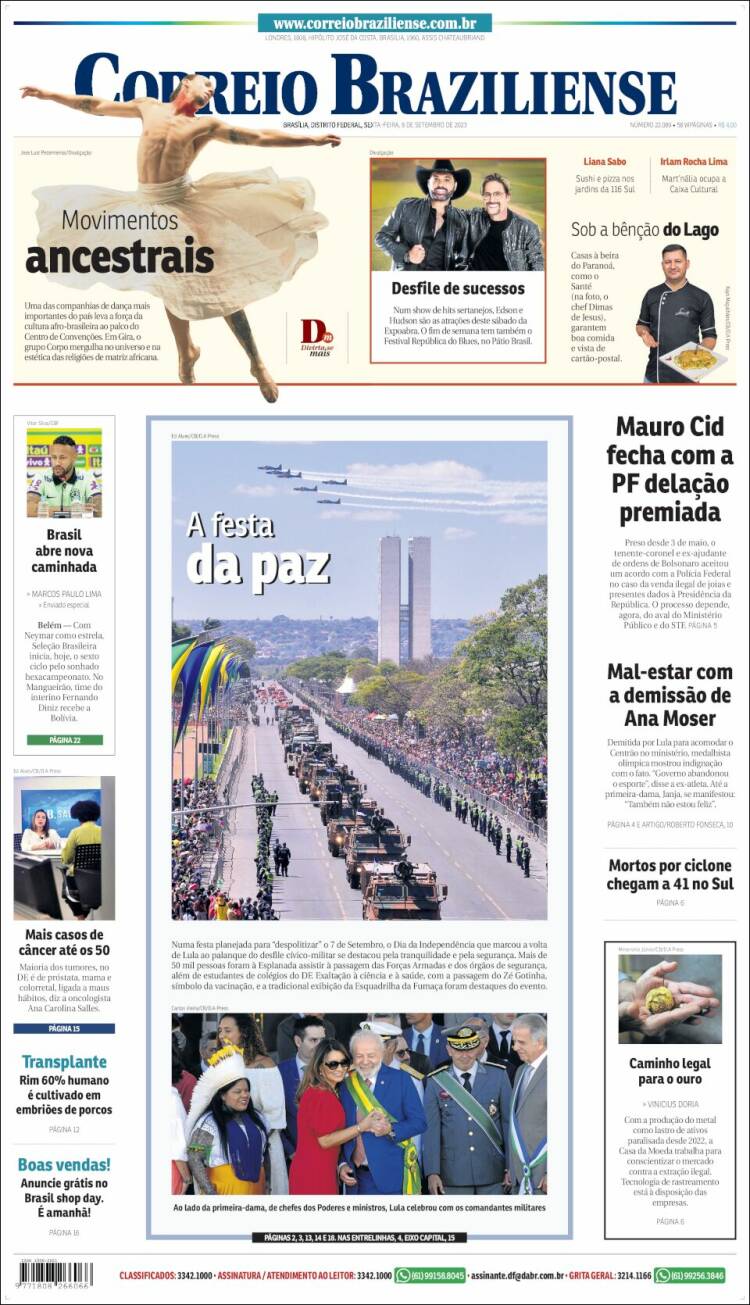 Portada de Correio Braziliense (Brasil)