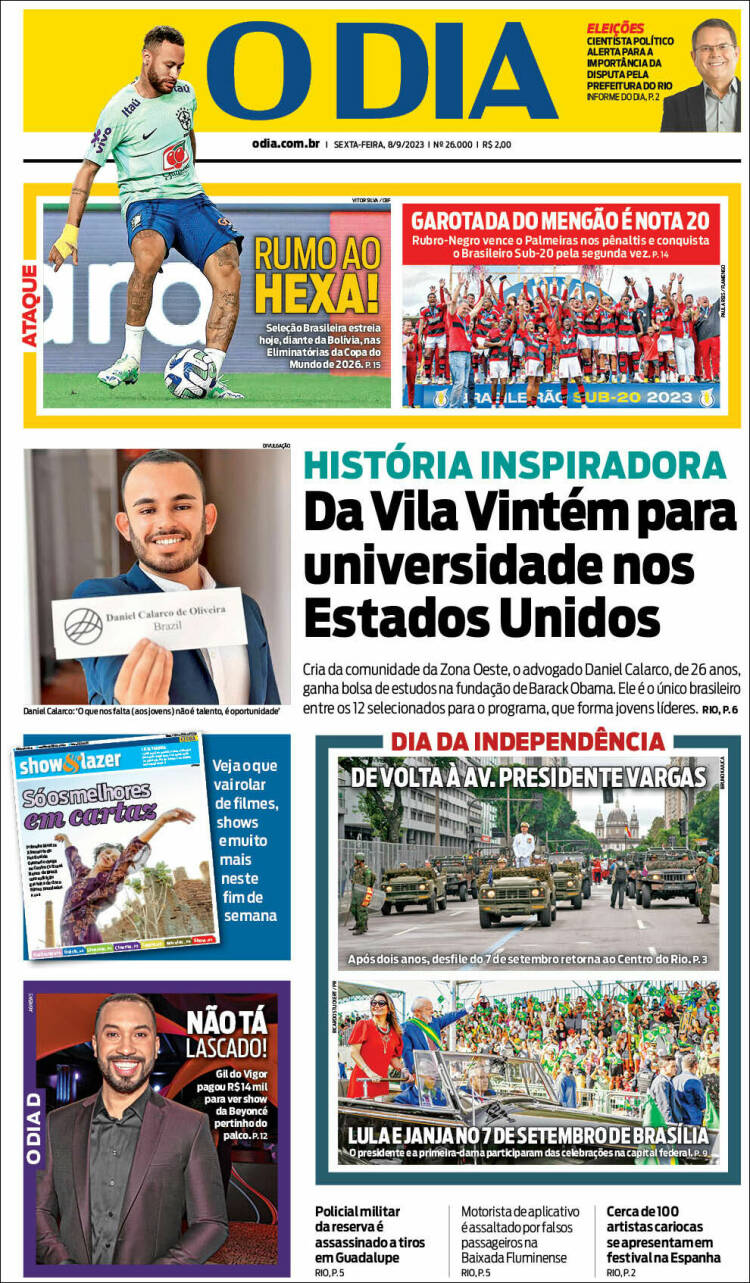 Portada de O Dia (Brasil)