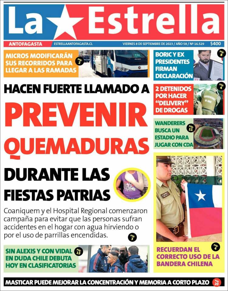 Portada de La Estrella del Norte (Chile)