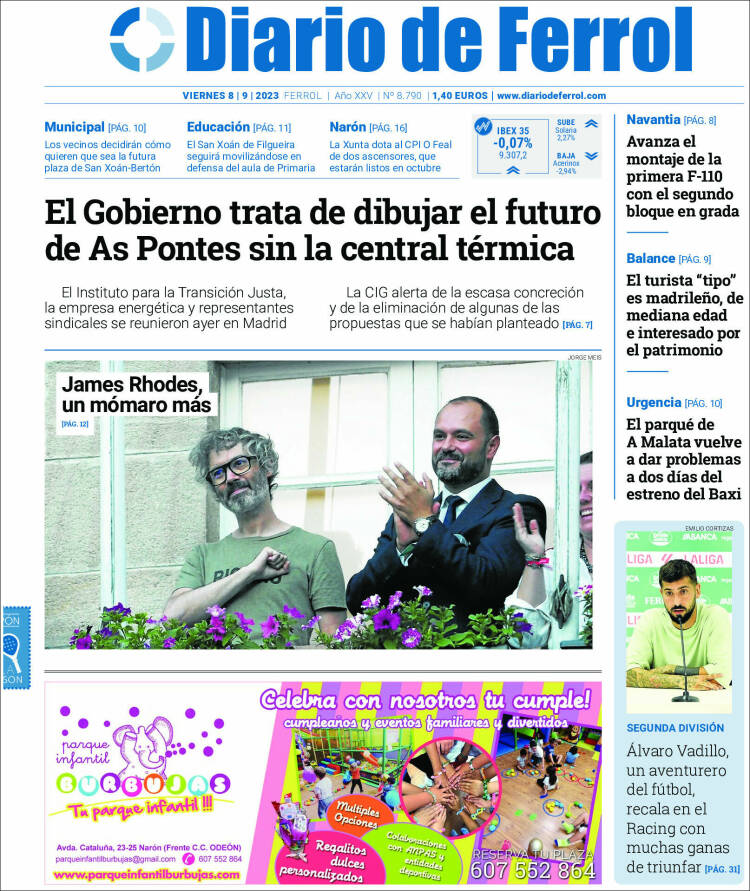Portada de Diario de Ferrol (España)