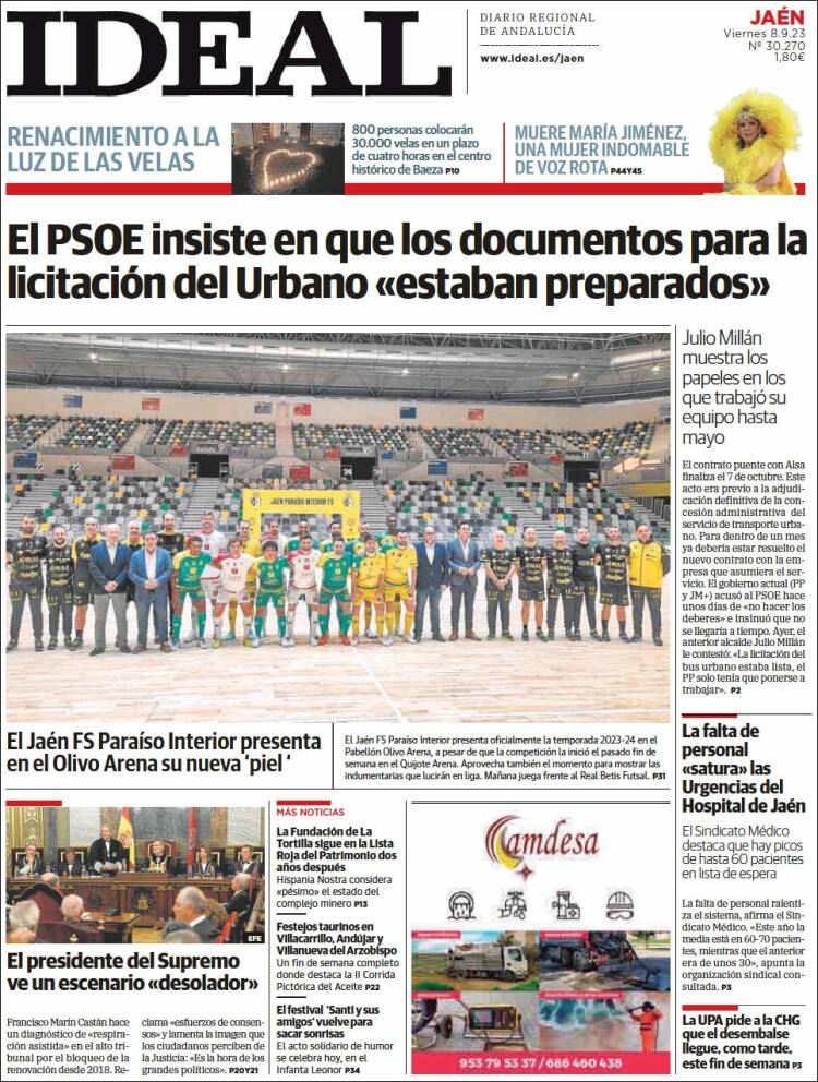 Portada de El Ideal de Jaén (España)