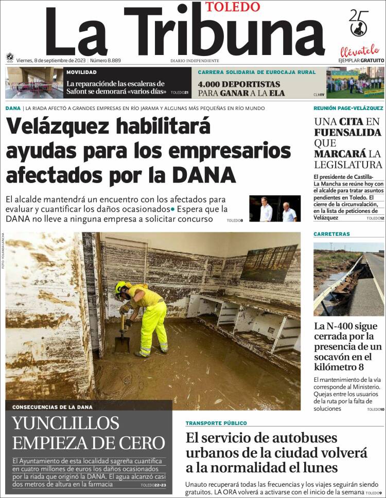 Portada de La Tribuna de Toledo (España)