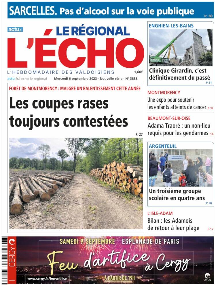 Portada de L'Echo de la Haute-Vienne (Francia)