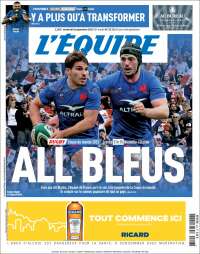 Portada de L'Equipe (France)