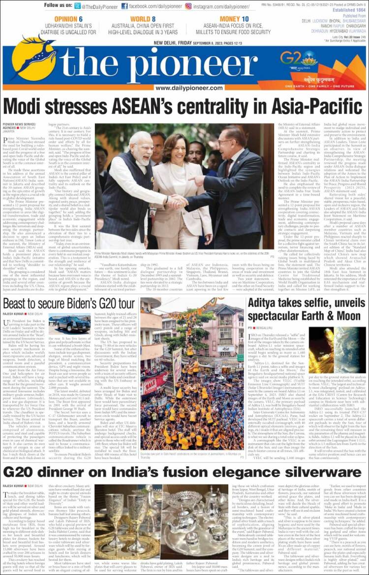 Portada de The Pioneer (India)