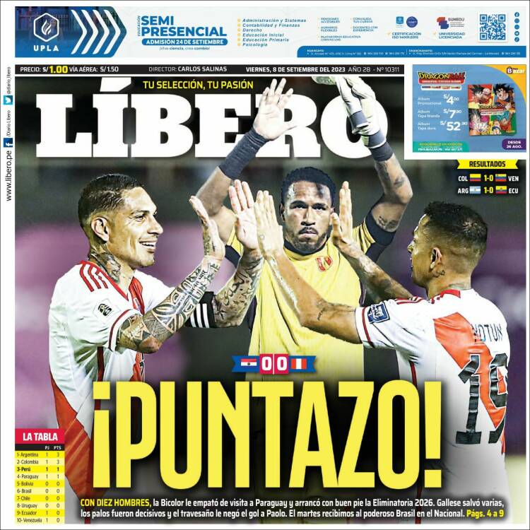 Portada de Líbero (Perú)