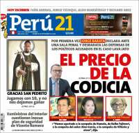 Portada de Perú 21 (Perú)