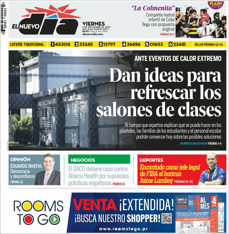 Portada de El Nuevo Día (Puerto Rico)