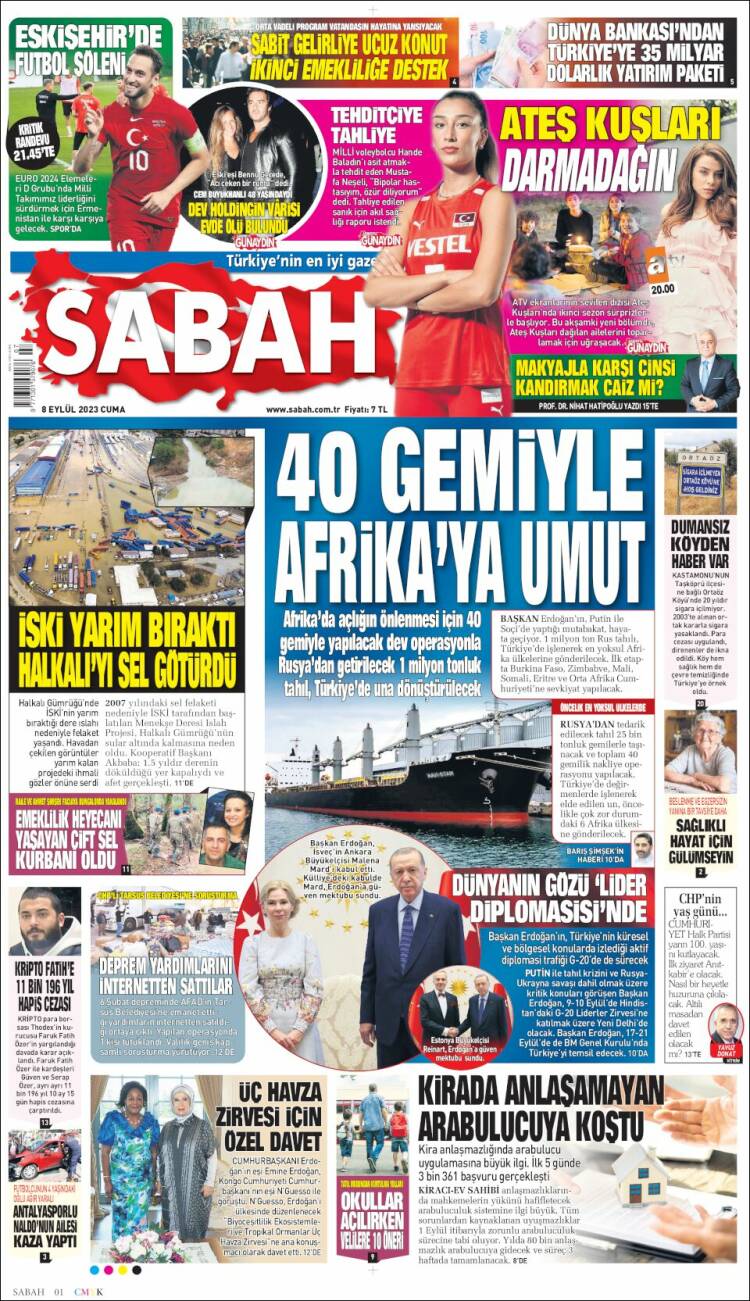 Portada de Sabah (Turqu&iacute;a)