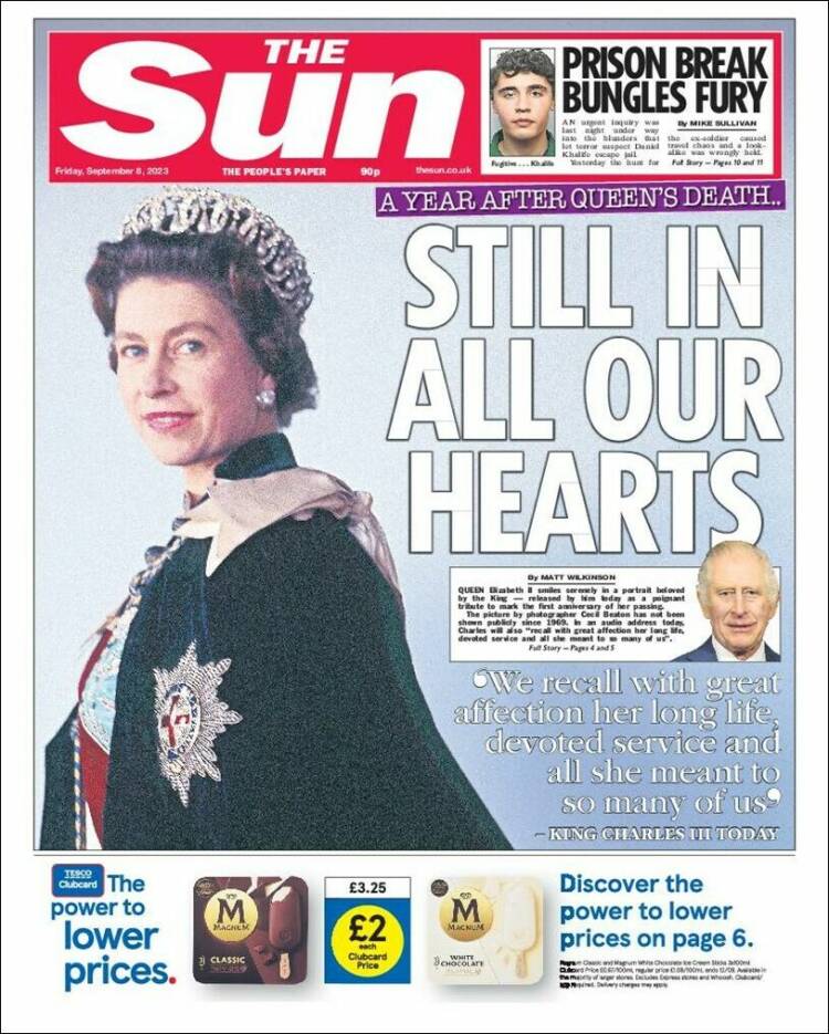 Portada de The Sun (Reino Unido)