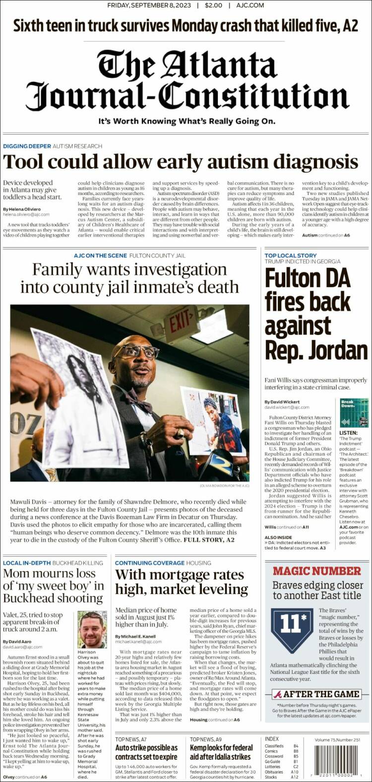 Portada de The Atlanta Journal-Constitution (USA)