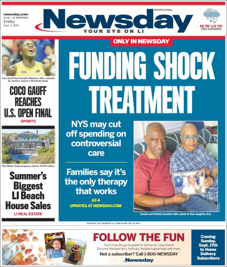 Portada de Newsday (USA)