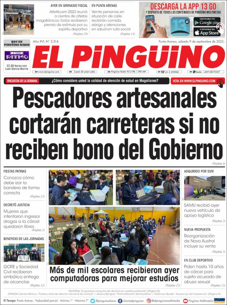 Portada de El Pingüino (Chile)