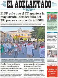 Portada de El Adelantado de Segovia (España)