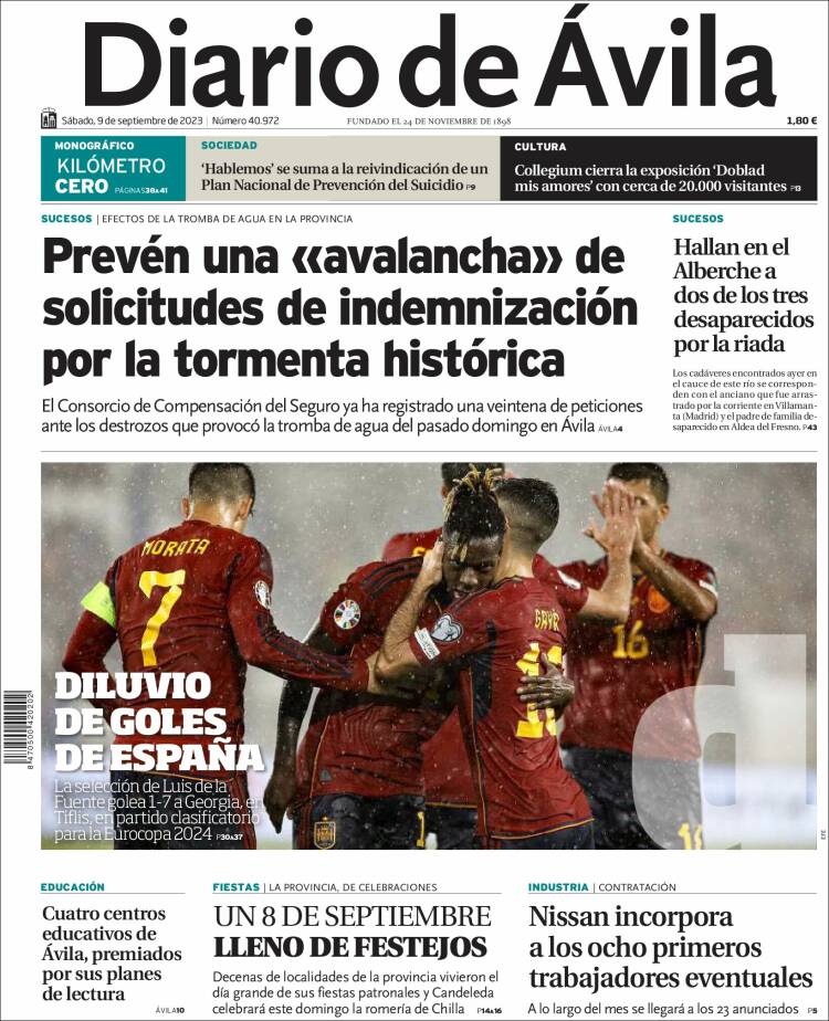 Portada de Diario de Ávila (España)