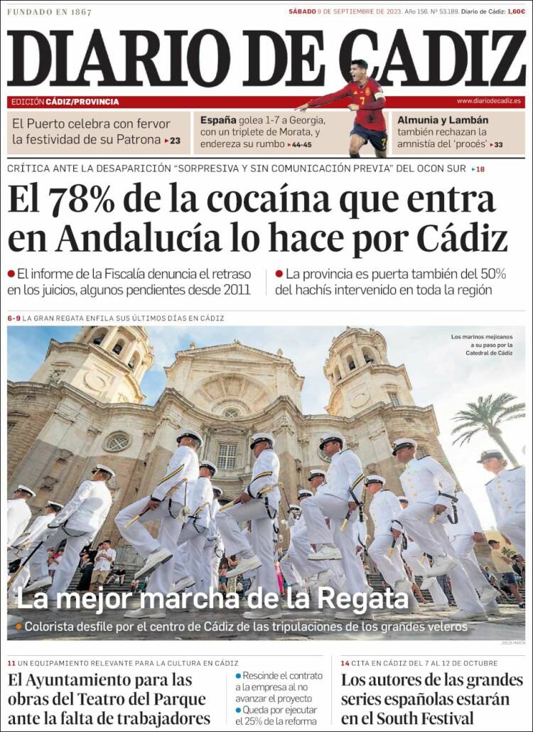 Portada de Diario de Cádiz (España)