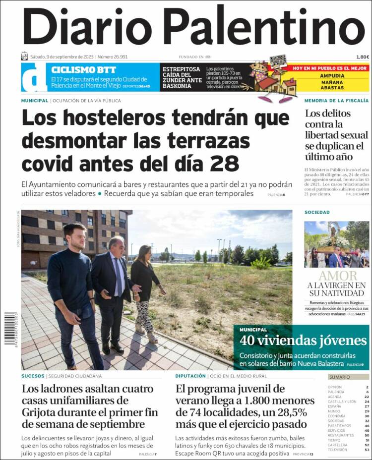 Portada de Diario Palentino (España)