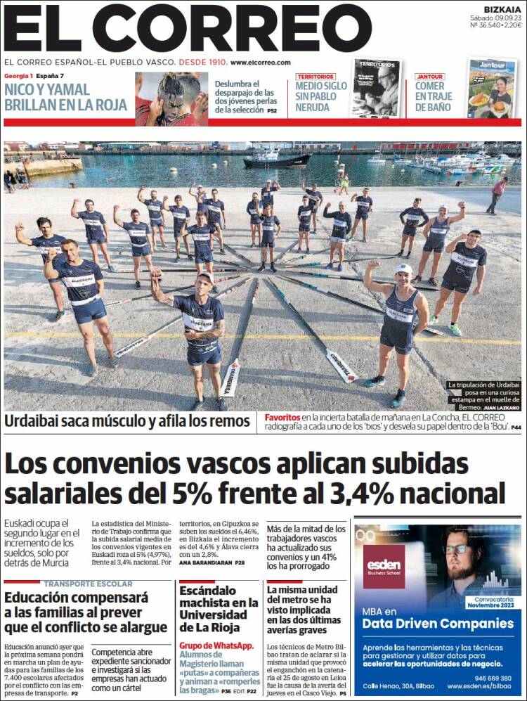 Portada de El Correo (España)