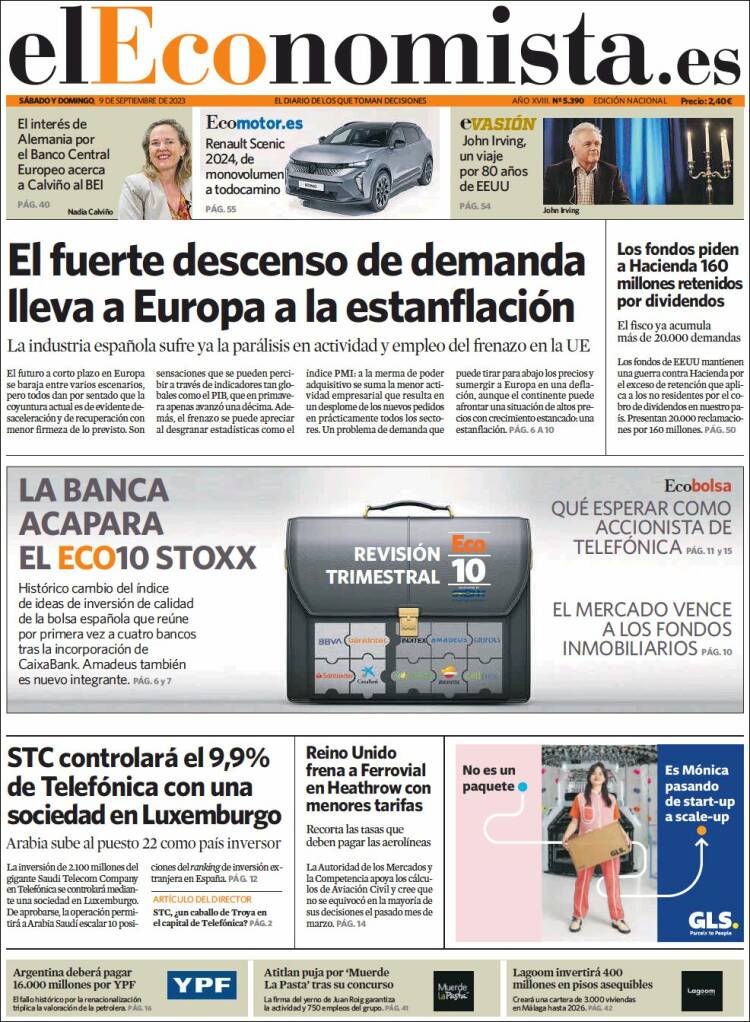 Portada de El Economista (Espa&ntilde;a)