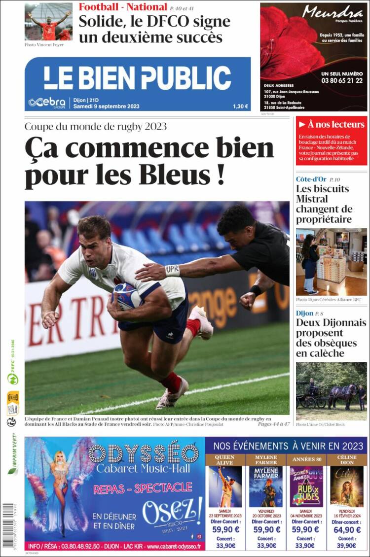 Portada de Le Bien Public (Francia)