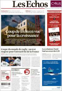 Portada de Les Echos (Francia)